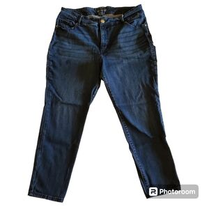 5. Lee's Slim Fit Skinny Leg Women's Dark Blue Denim Jeans Size 18